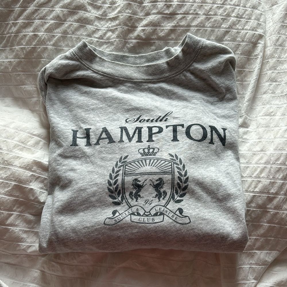 Abercrombie oversized long-sleeved graphic tee, size S